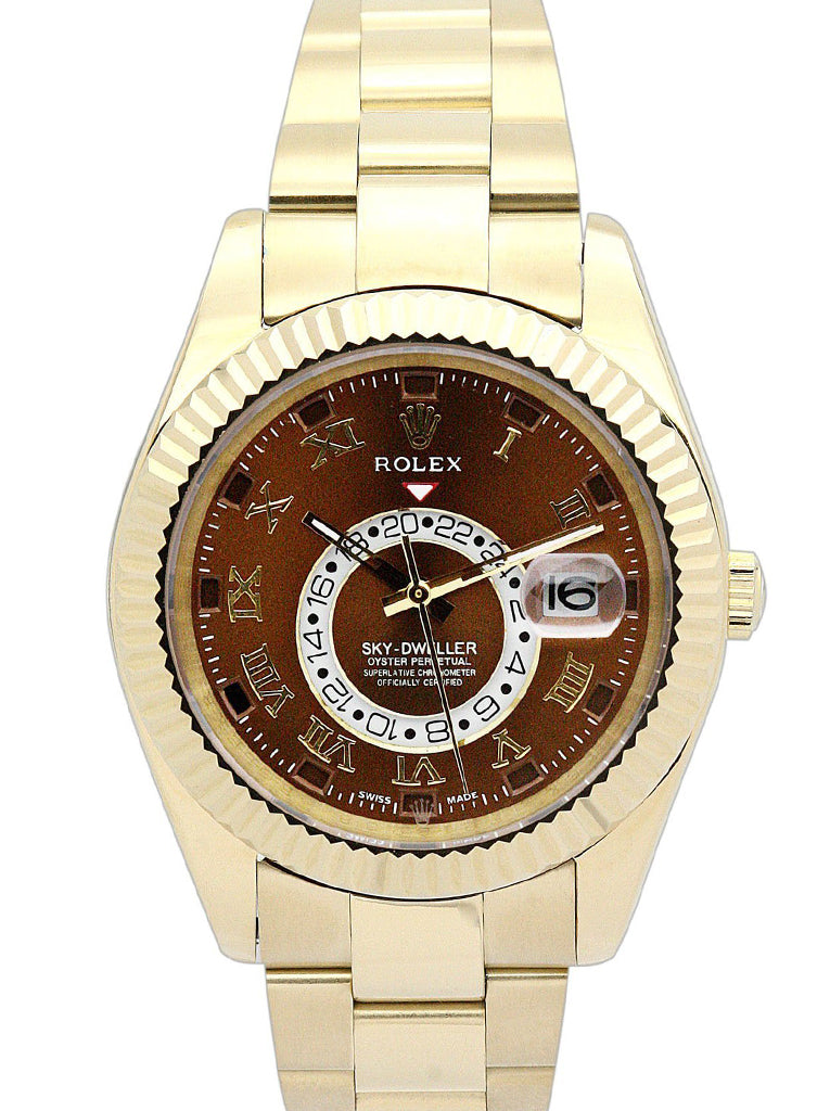 Replica Rolex Sky-Dweller 42mm Brown Dial 326938