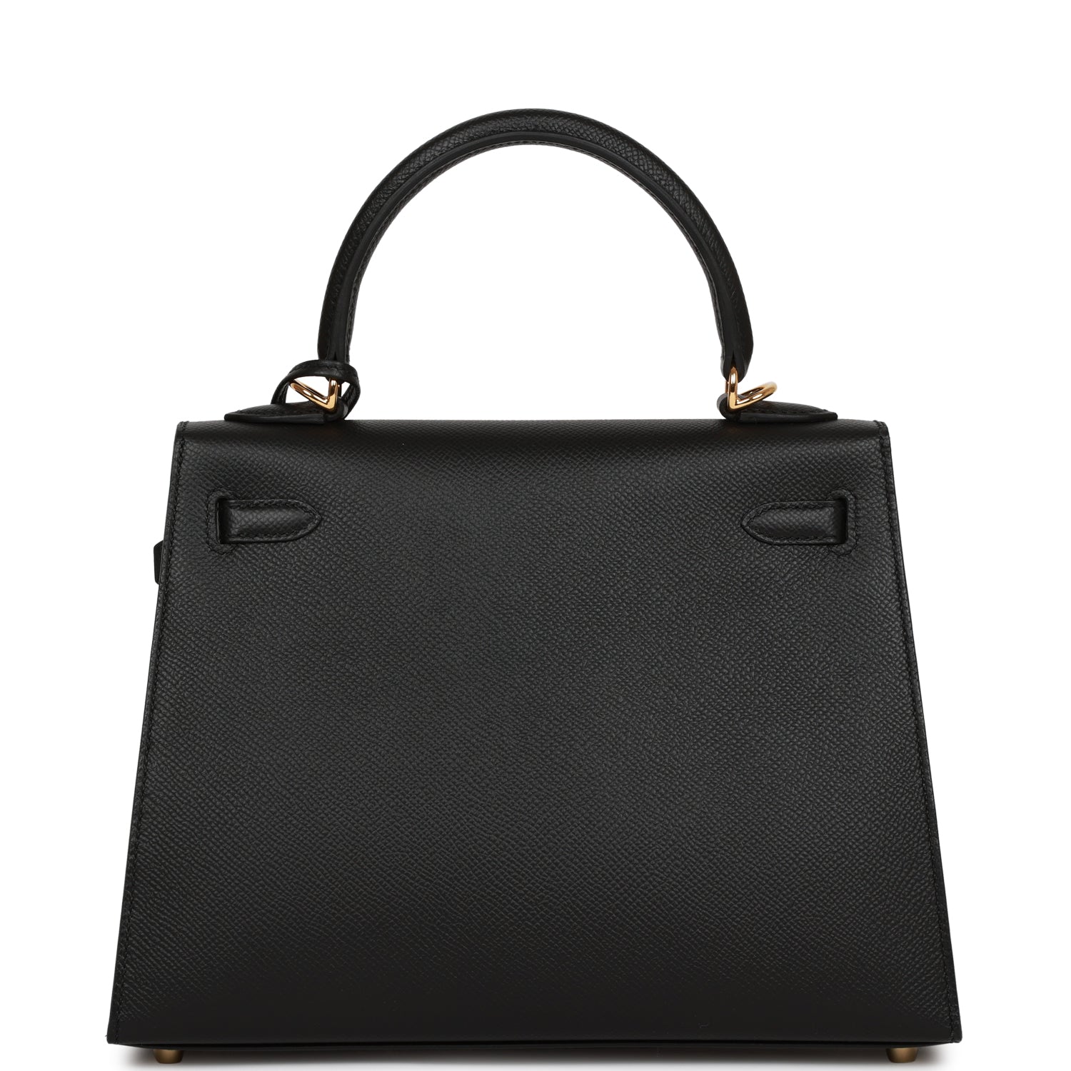 Hermès Kelly Sellier 25 Black Epsom Gold Hardware