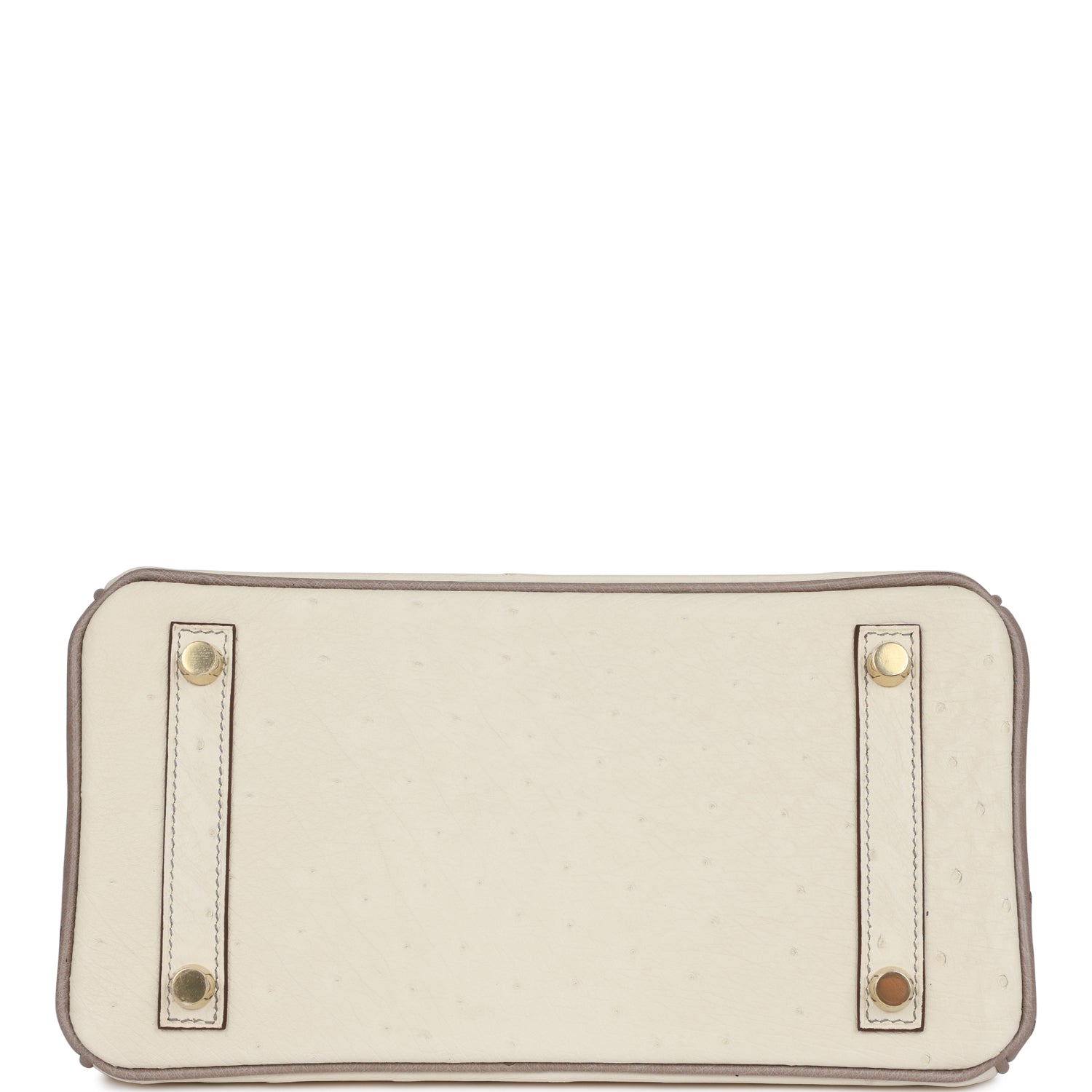 Hermès Special Order (HSS) Birkin 25 Beton and Gris Asphalte Ostrich Brushed Gold Hardware