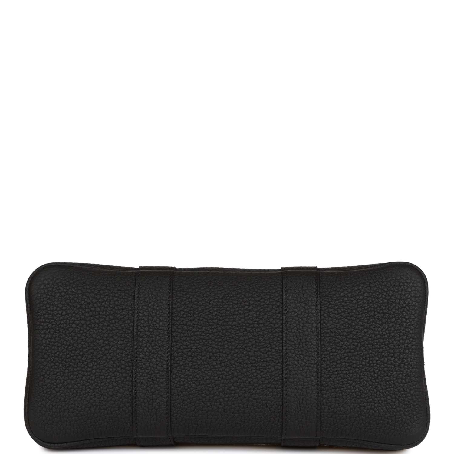 Hermès Garden Party 30 Ecru Toile and Black Negonda Palladium Hardware