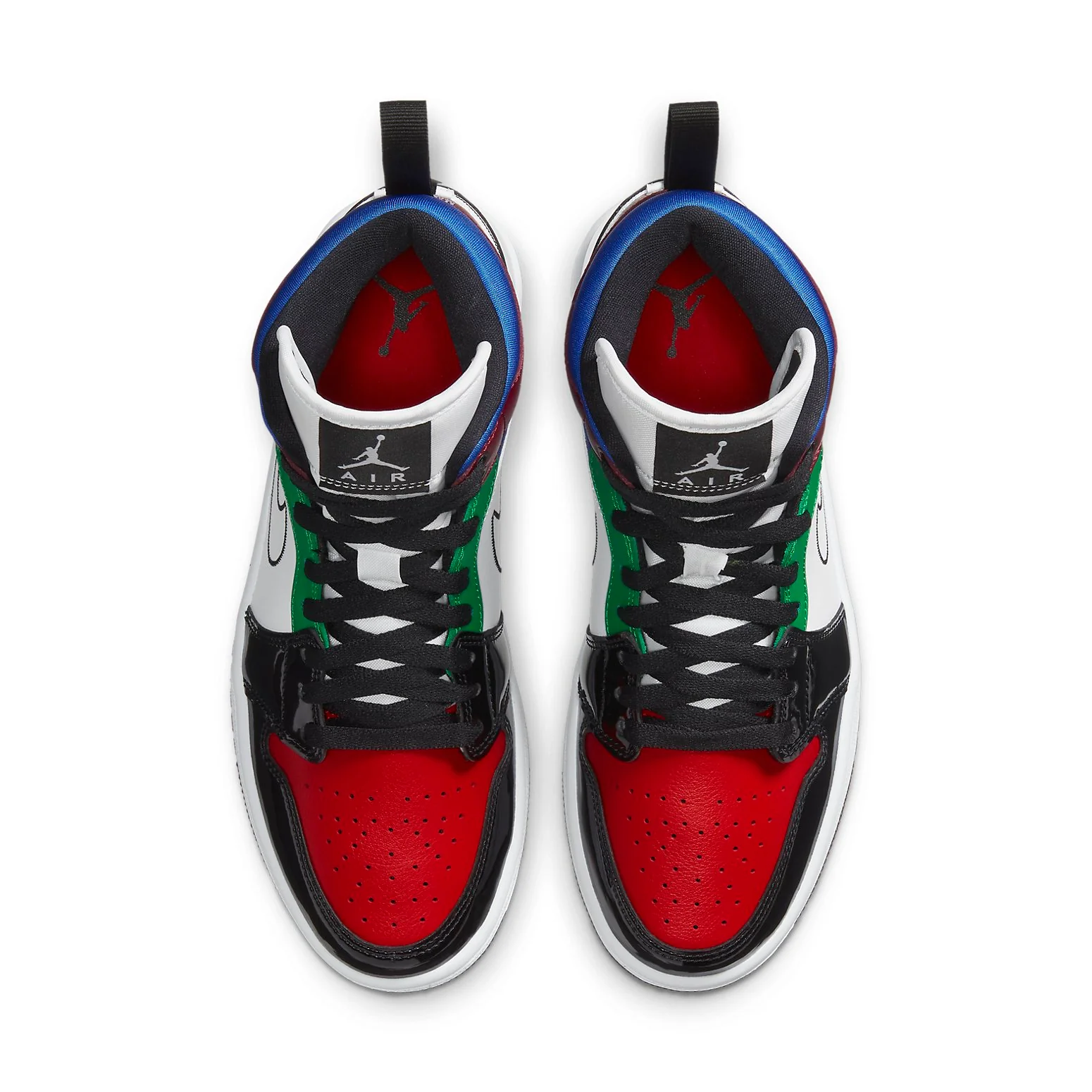 (WMNS) Air Jordan 1 Mid SE 'Black White Multi-Color' DB5454-001