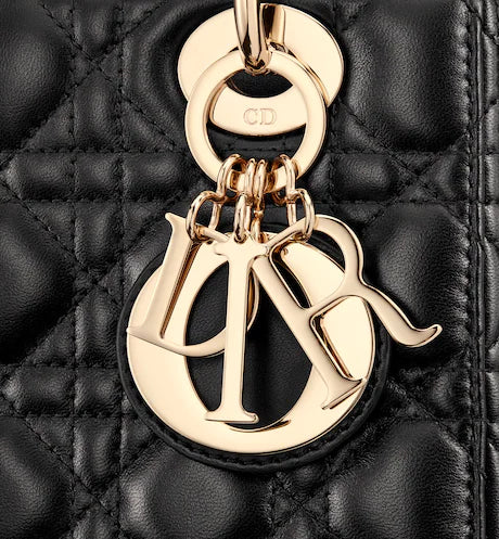 SMALL LADY DIOR MY ABCDIOR BAG Black Cannage Lambskin