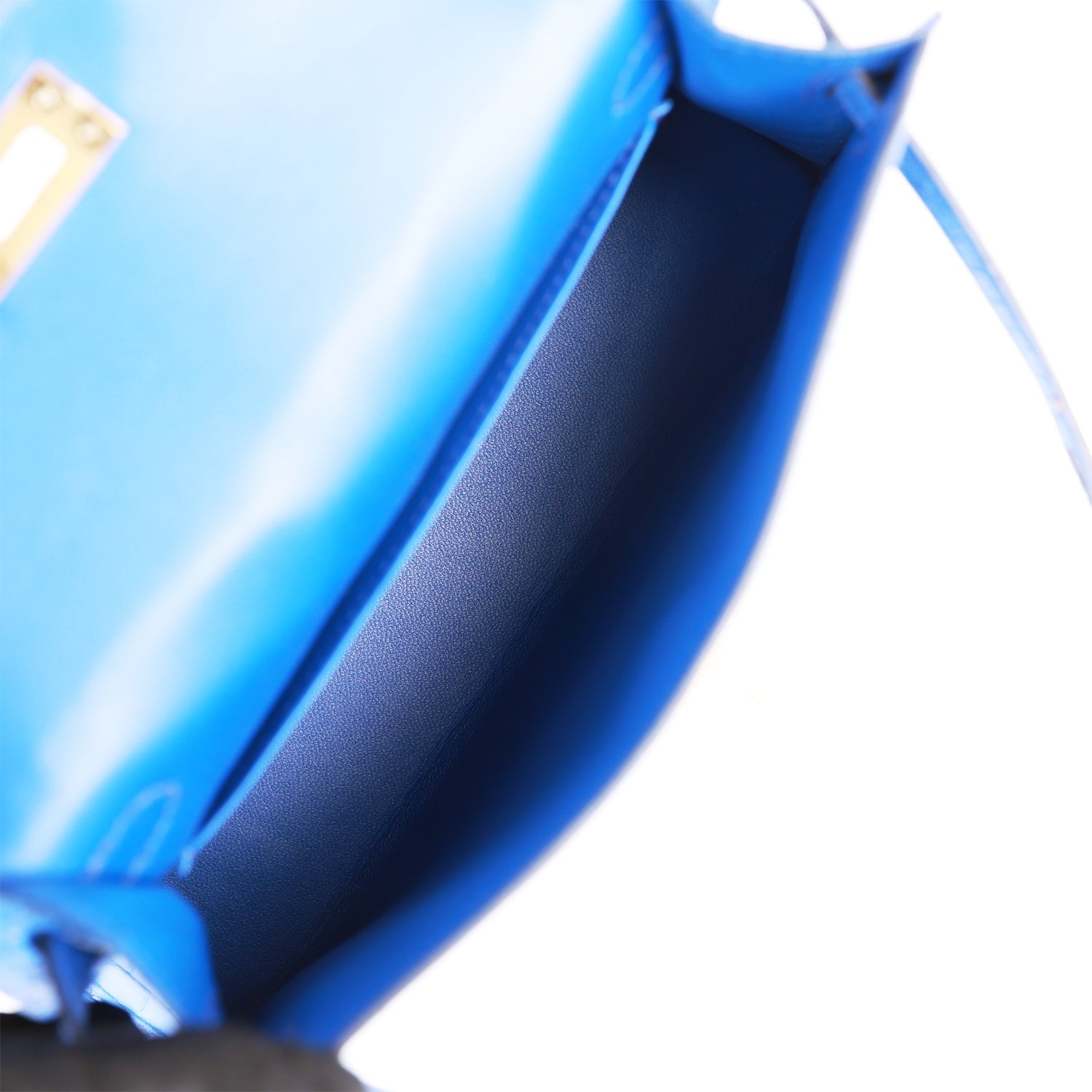 Hermès Kelly Sellier 20 Bleu Royal Matte Alligator Gold Hardware