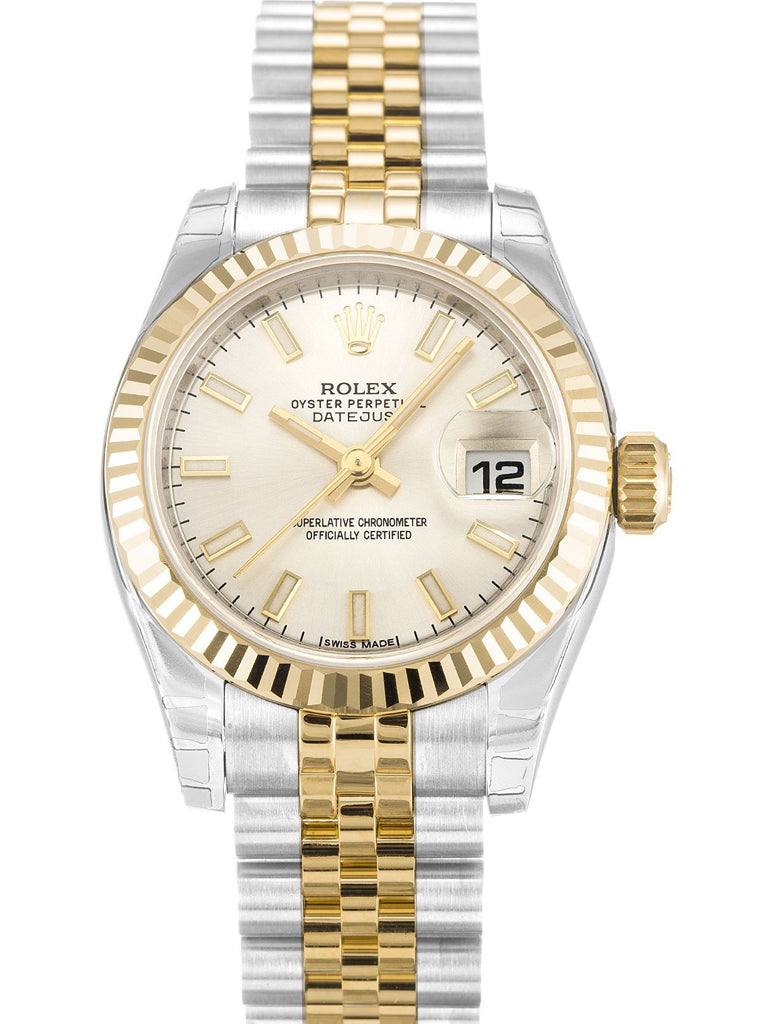Replica Rolex Lady-Datejust 26mm Silver Dial 179173-2