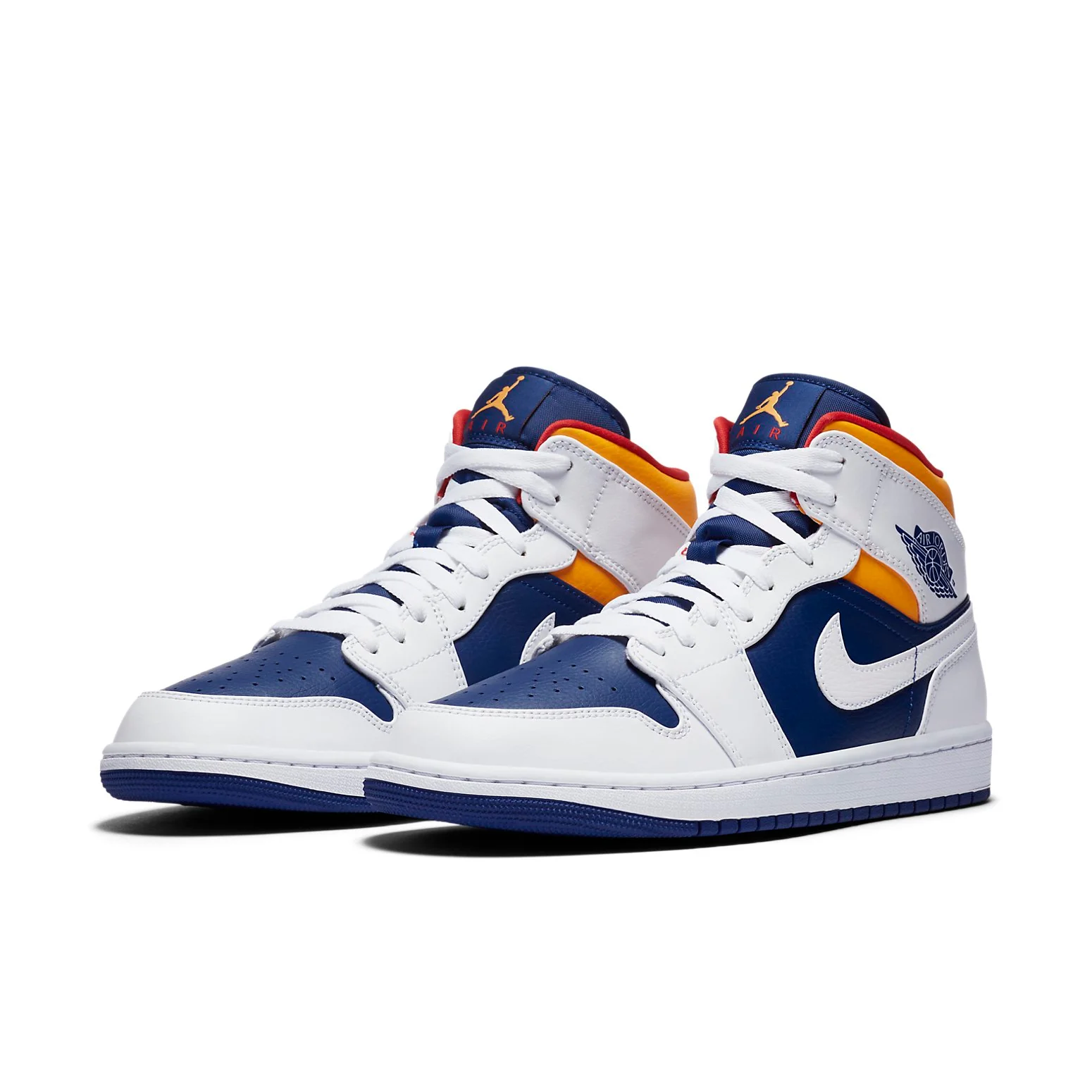 Air Jordan 1 Mid 'White Deep Royal Blue' 554724-131