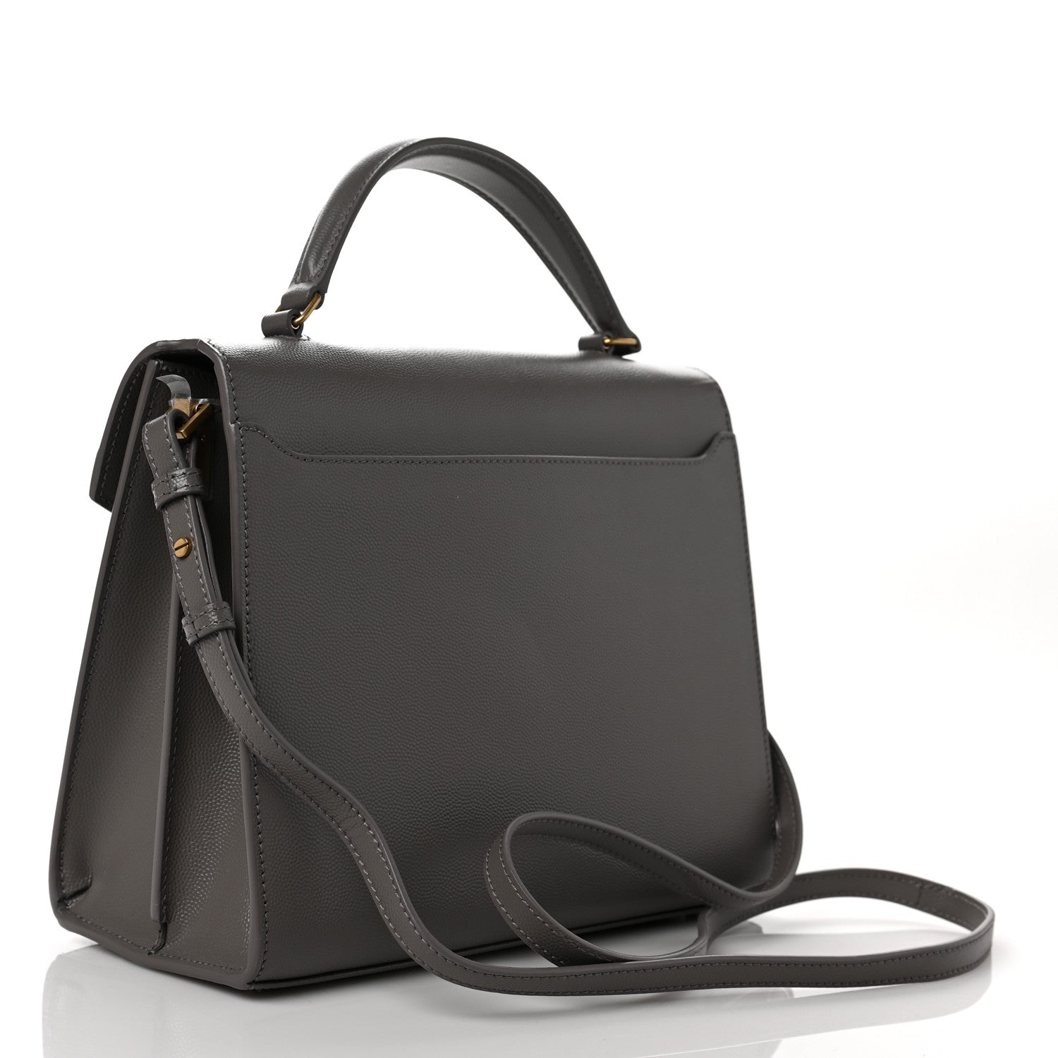 YSL Cassandra Medium Top Handle in Box YSL Leather and Suede