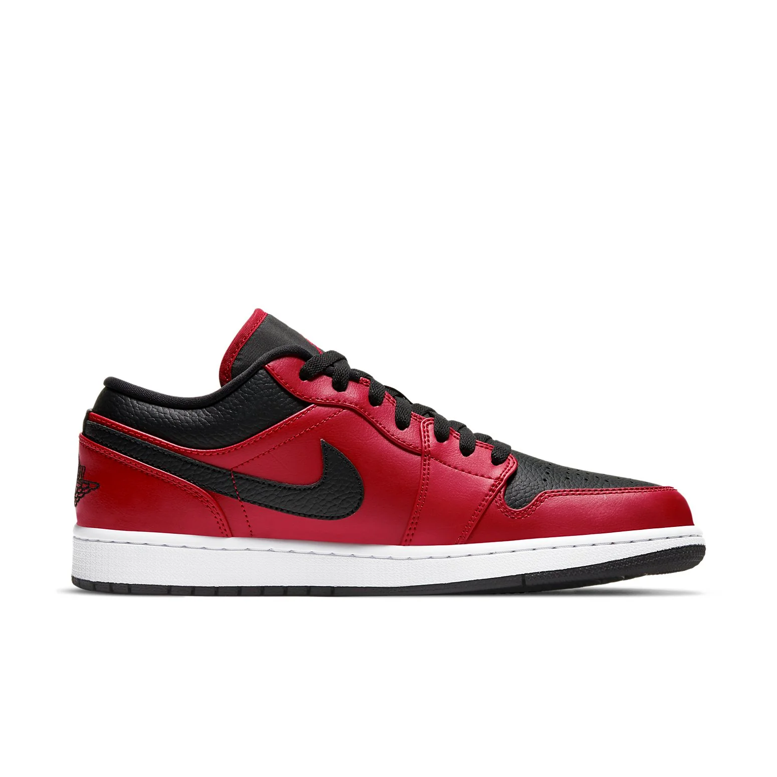 Air Jordan 1 Low 'Reverse Bred Pebbled Swoosh' 553558-605