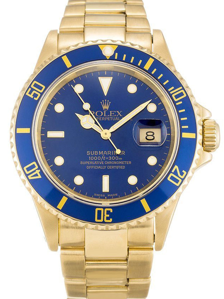 Replica Rolex Submariner 40mm Blue Dial 16618