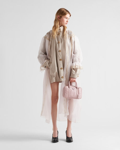 Prada Medium antique nappa leather top handle bag - Alabaster Pink