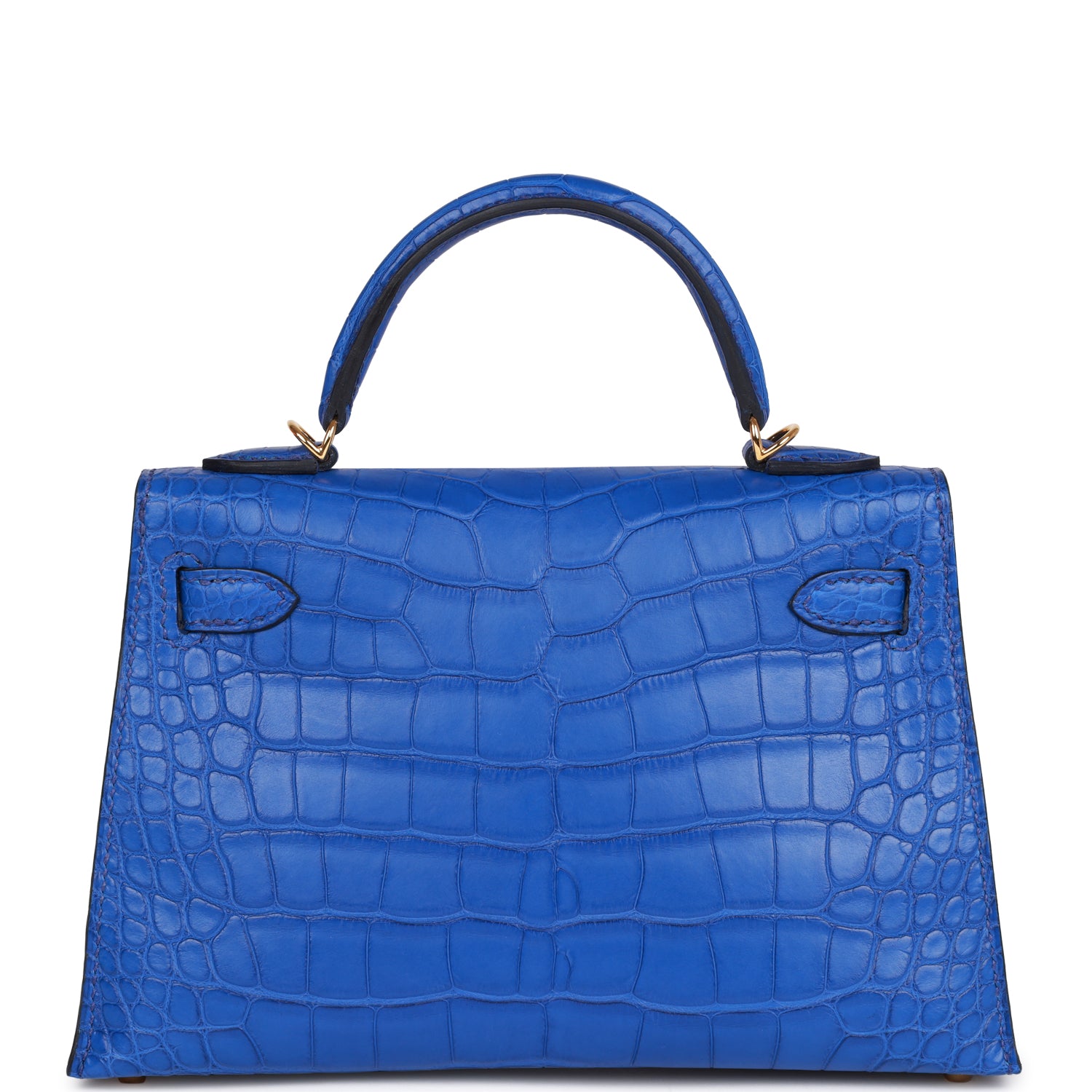 Hermès Kelly Sellier 20 Bleu Royal Matte Alligator Gold Hardware