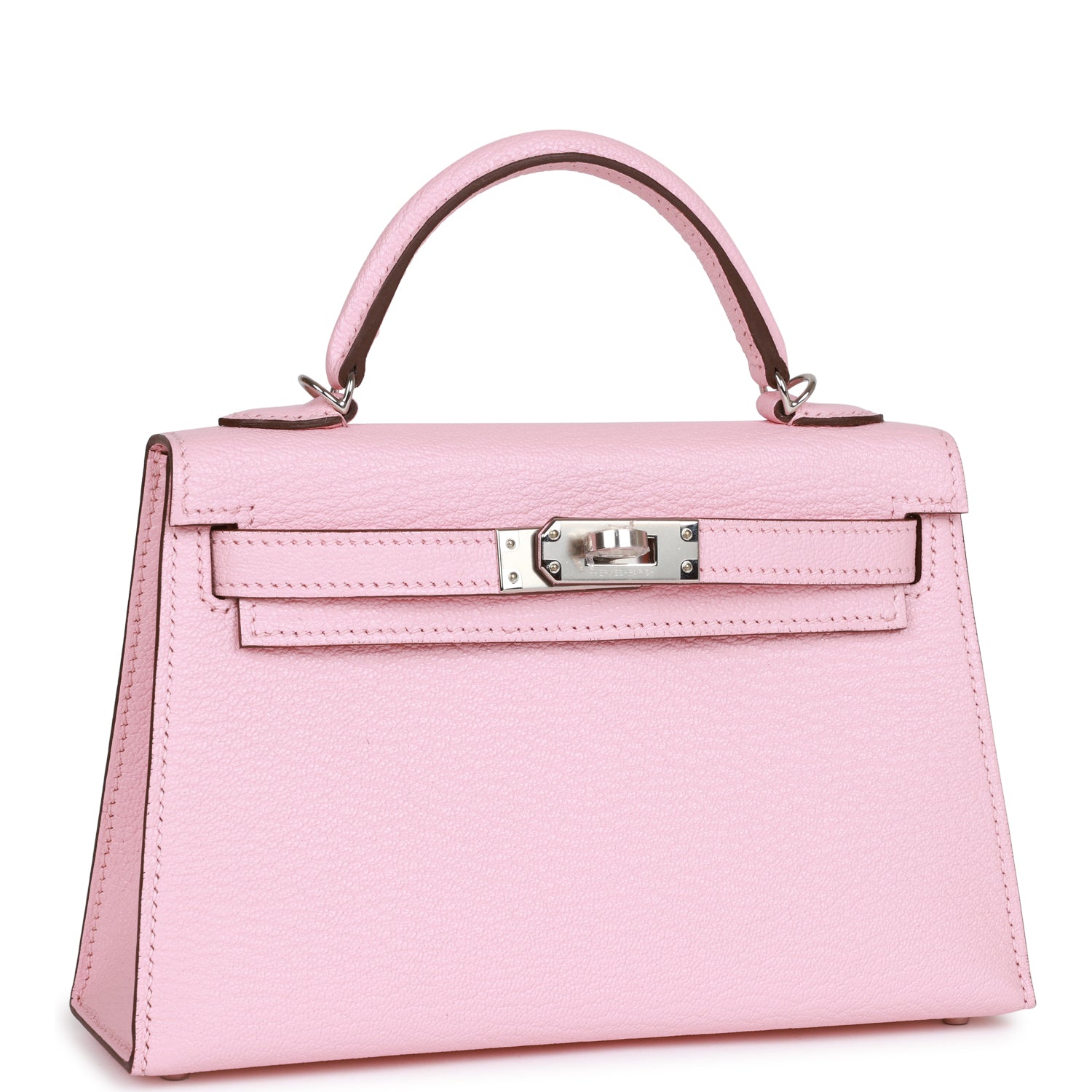 Hermès Kelly Sellier 20 Rose Sakura Chevre Palladium Hardware