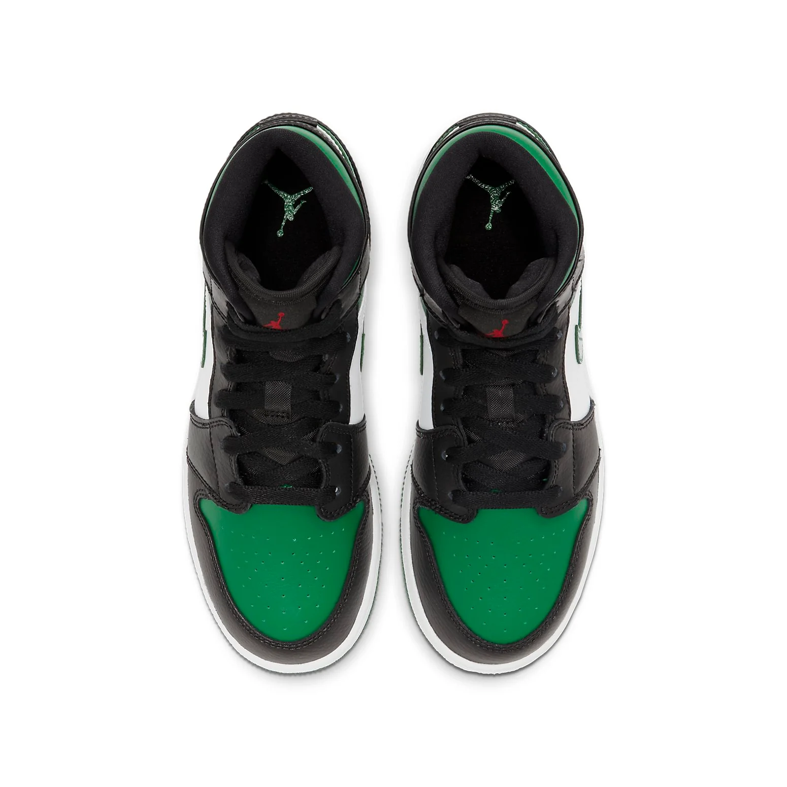 (GS) Air Jordan 1 Mid 'Black Pine Green' 554725-067
