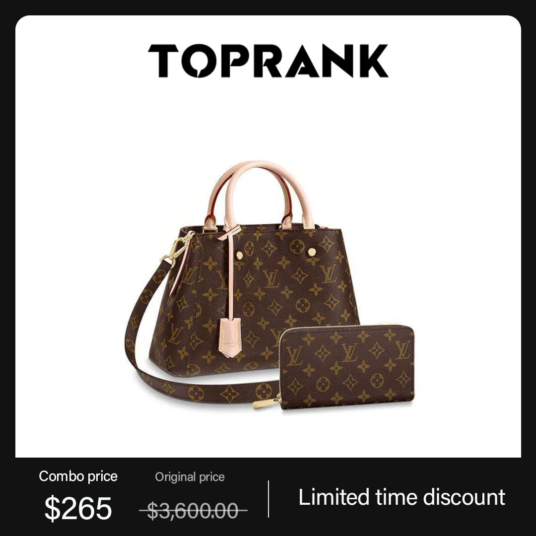 LV Montagne BB long wallet 2-piece set deals Ref: M41055 + M60017