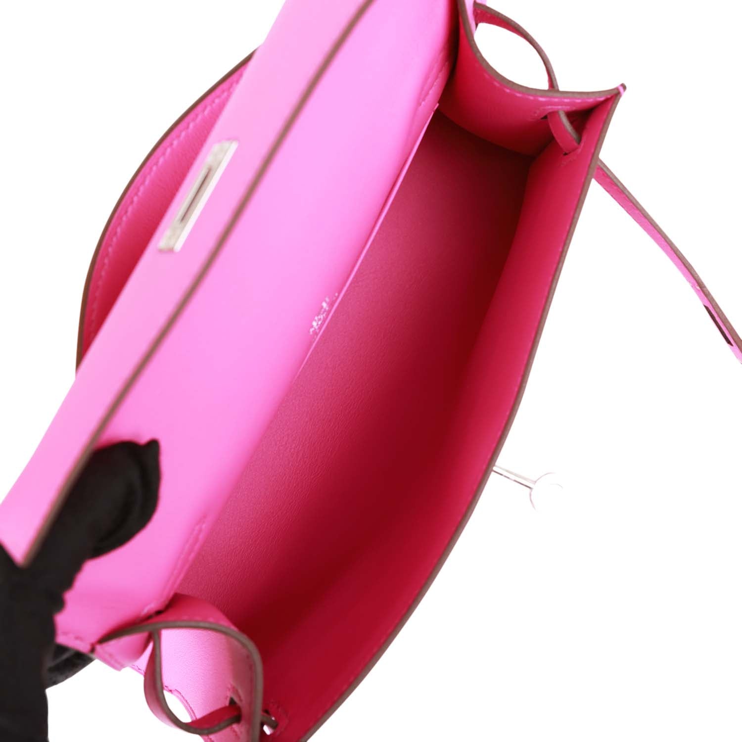 Hermès Kelly Pochette Magnolia Swift Palladium Hardware