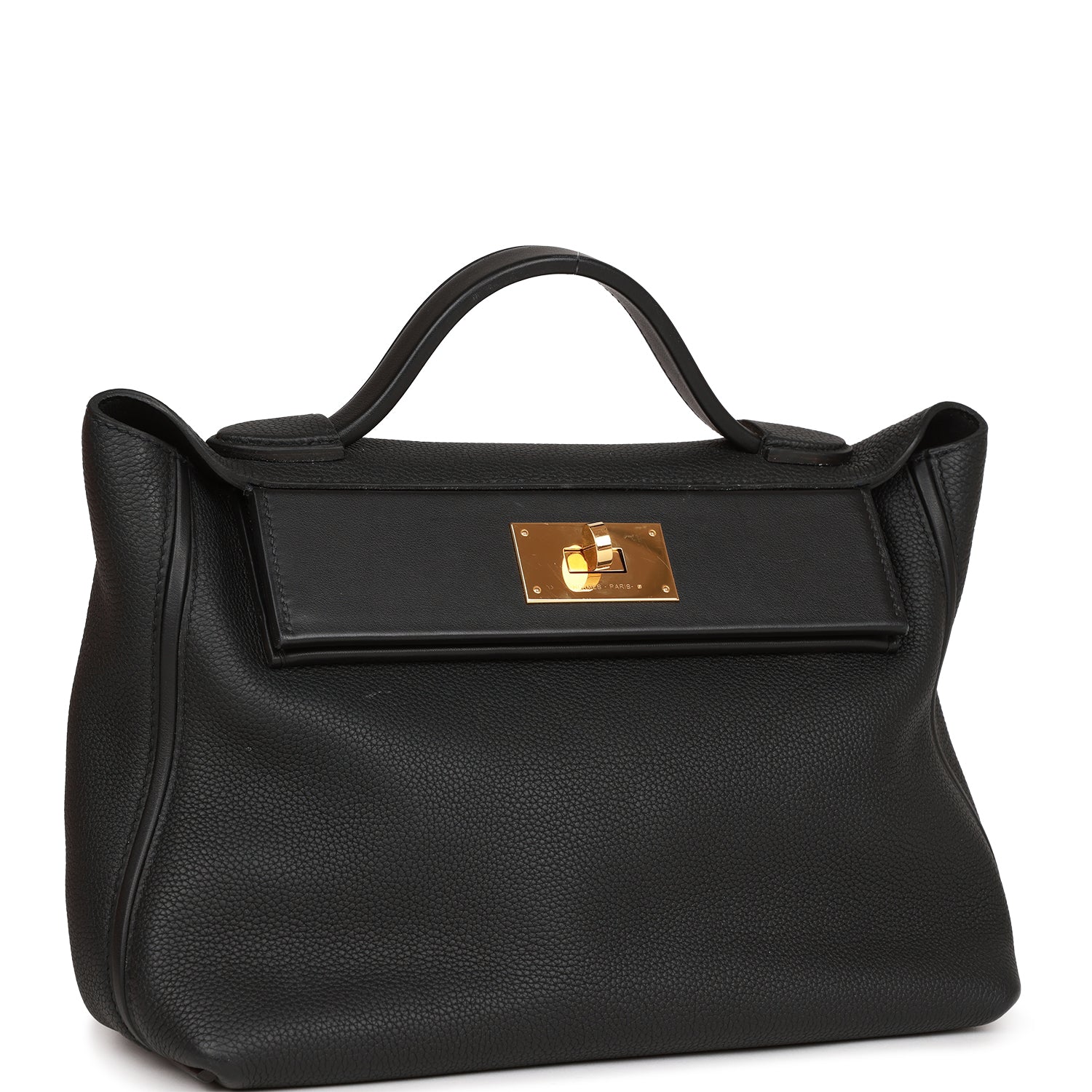 Hermès 24/24 Bag 29 Black Togo and Swift Gold Hardware