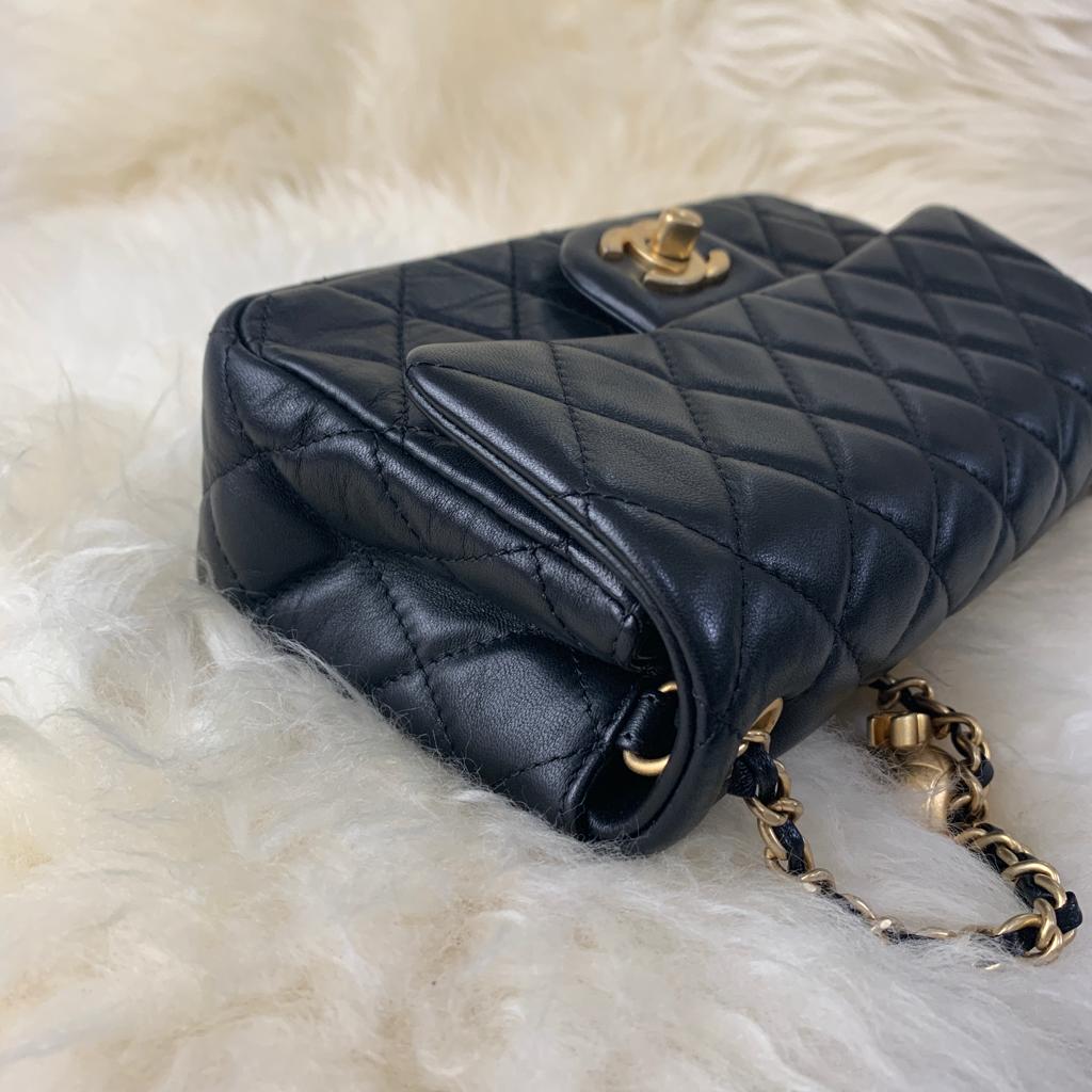 【Weekly Specials】Chanel Pearl Crush Flap Bag Quilted Lambskin Mini