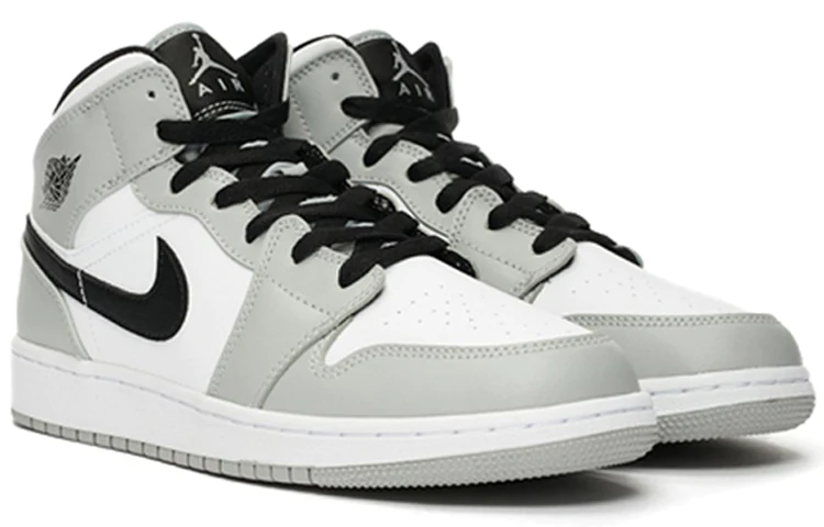 (GS) Air Jordan 1 Mid 'Light Smoke Grey Black' 554725-092