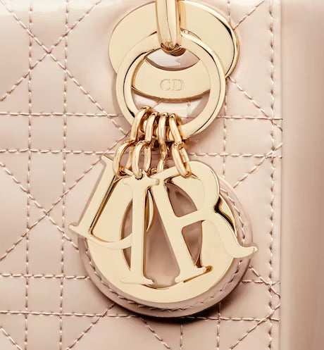 MINI LADY DIOR BAG Aesthetic Beige Patent Cannage Calfskin