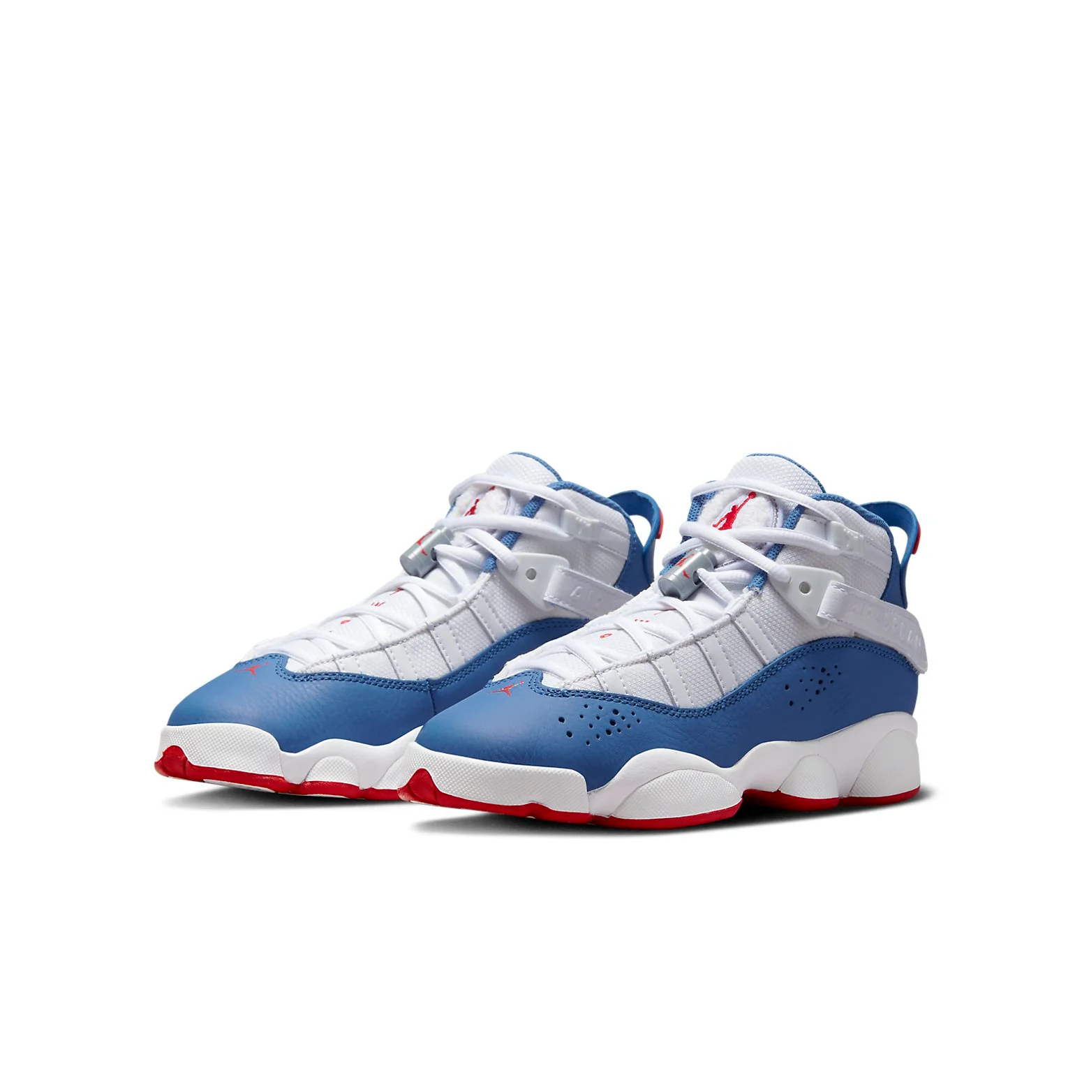 (GS) Air Jordan 6 Rings 'White True Blue' 323419-140