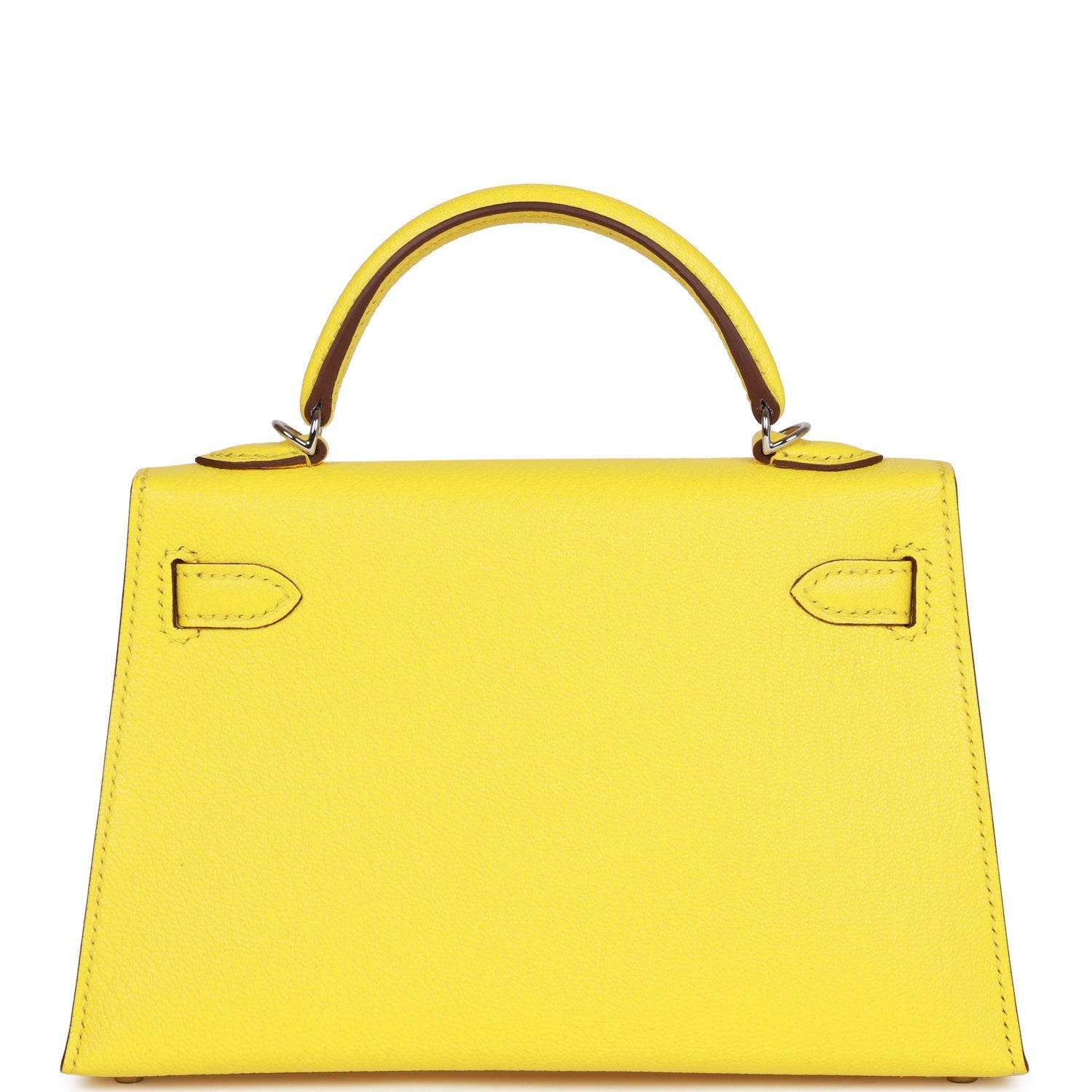 Hermès Kelly Sellier 20 Jaune Citron Chèvre Palladium Hardware