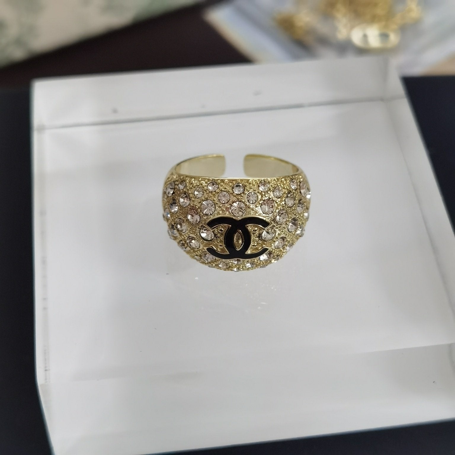 Luxury Crystal Open Ring