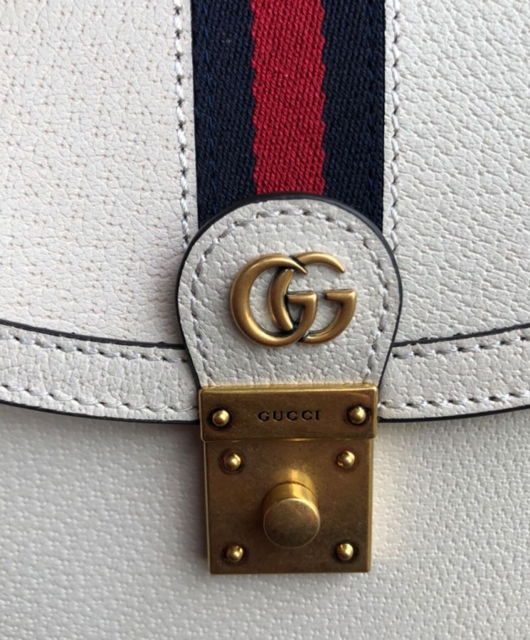 Gucci Ophidia Small Top Handle Bag With Web 652683