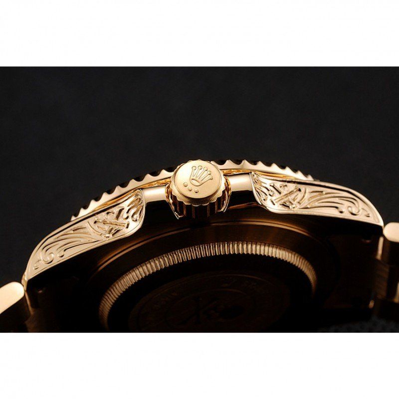 Swiss Rolex Submariner Skull Limited Edition Black Dial Gold Case And Bracelet 1454071