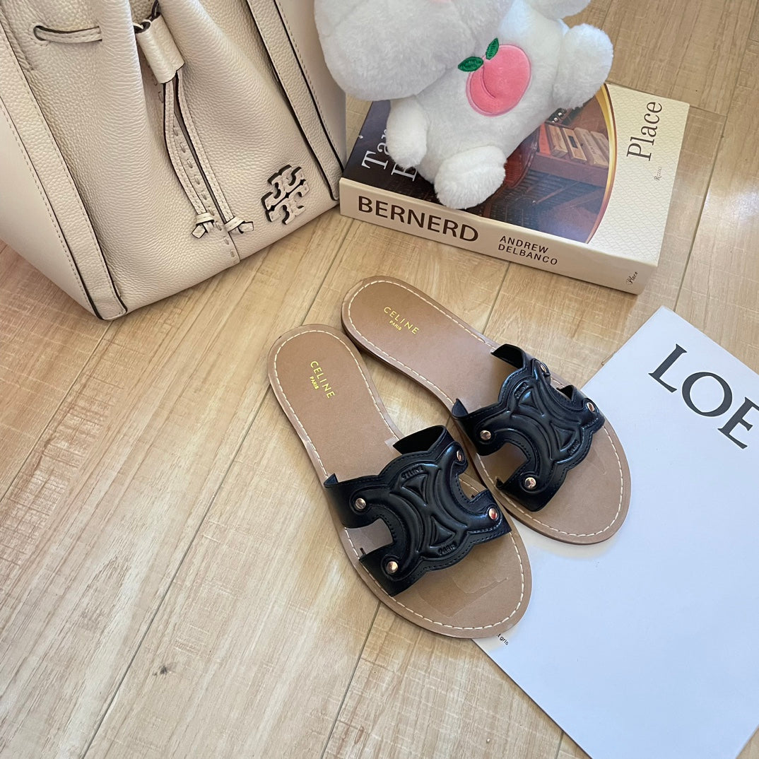 2023 summer denim flip-flops