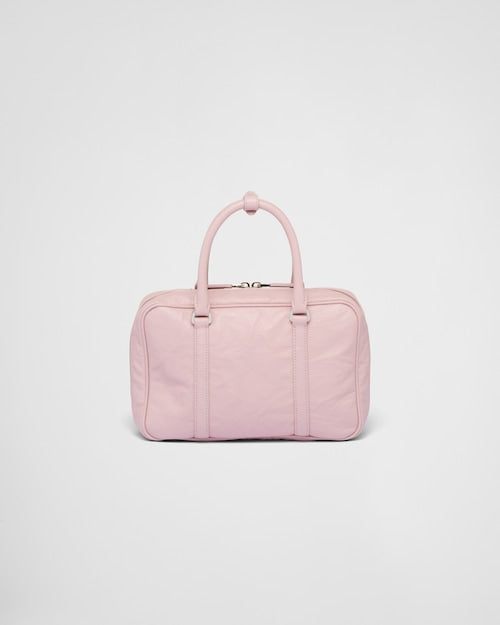 Prada Medium antique nappa leather top handle bag - Alabaster Pink