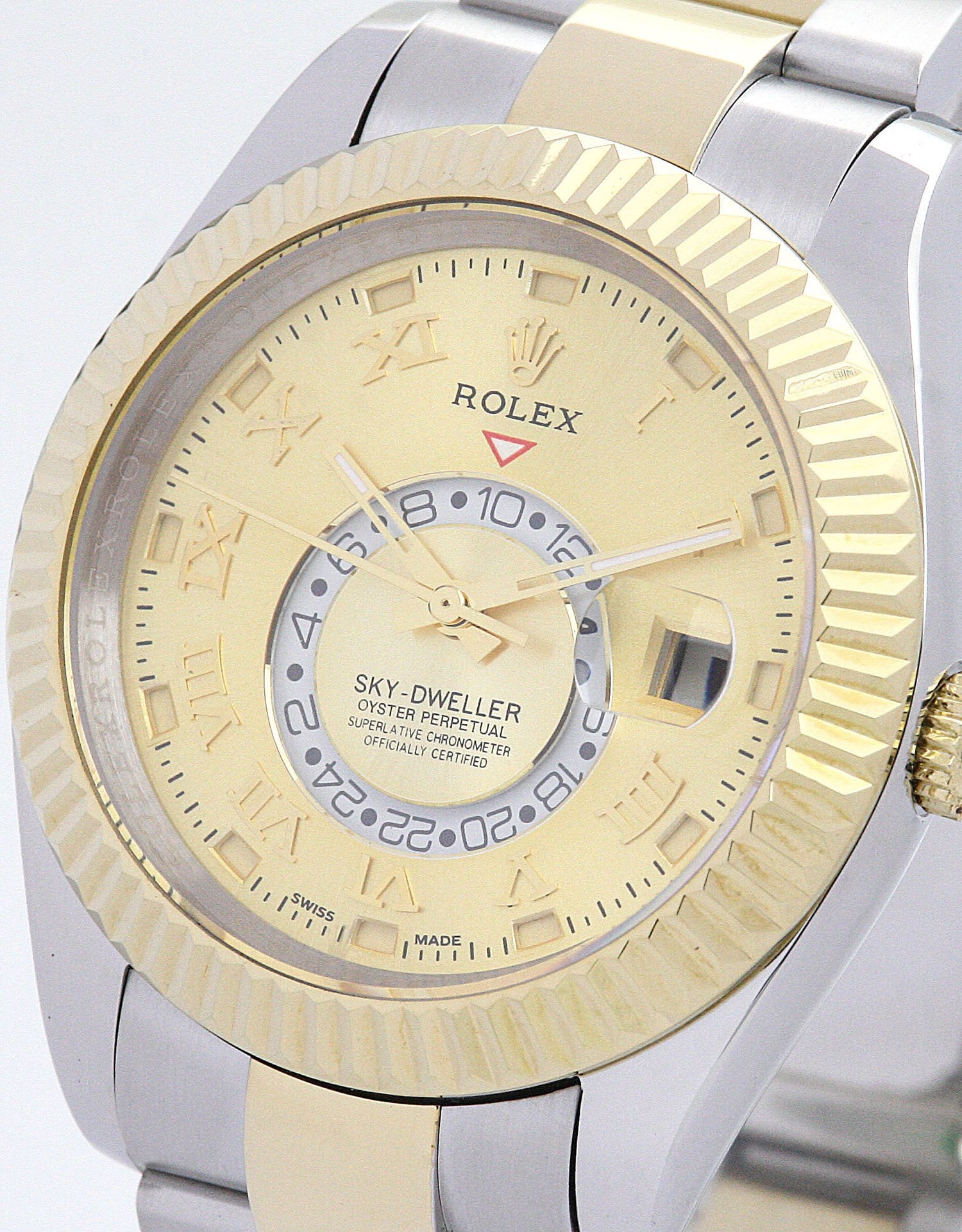 Replica Rolex Sky-Dweller 42mm Gold Dial 326938-2