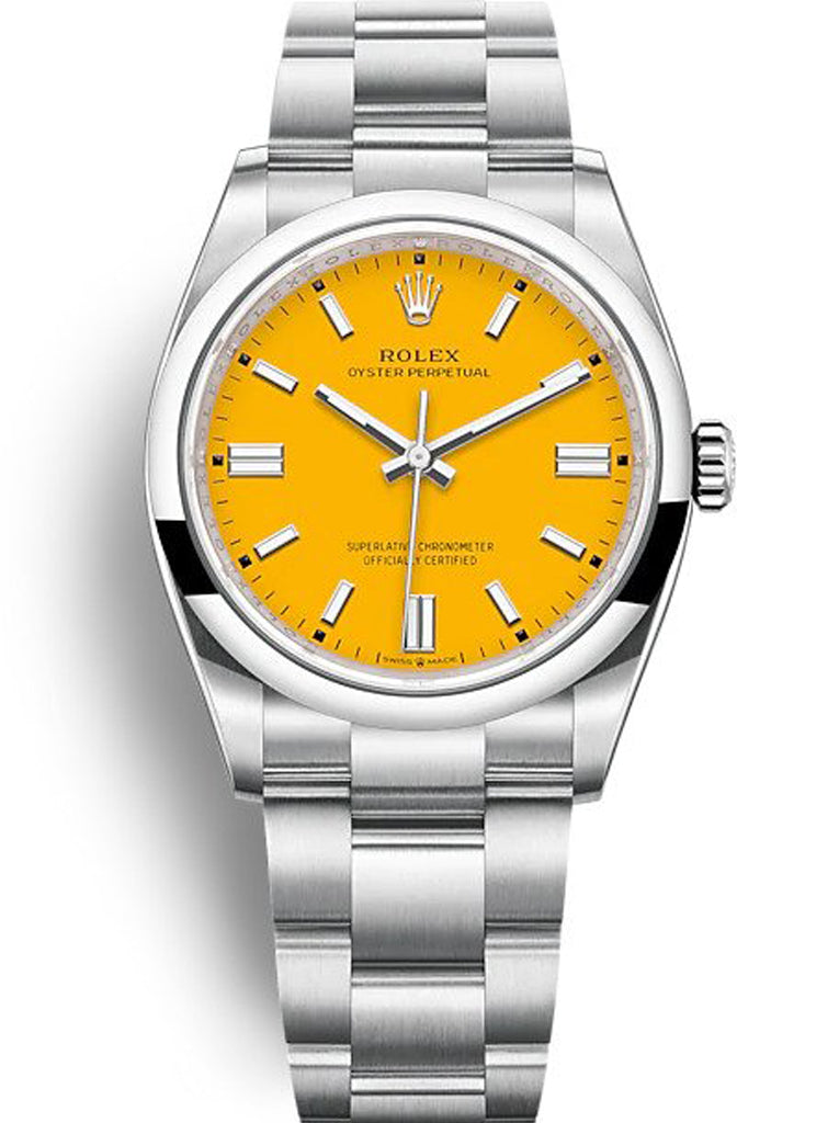 Replica Rolex Oyster Perpetual Lady 36mm Yellow Dial 126000