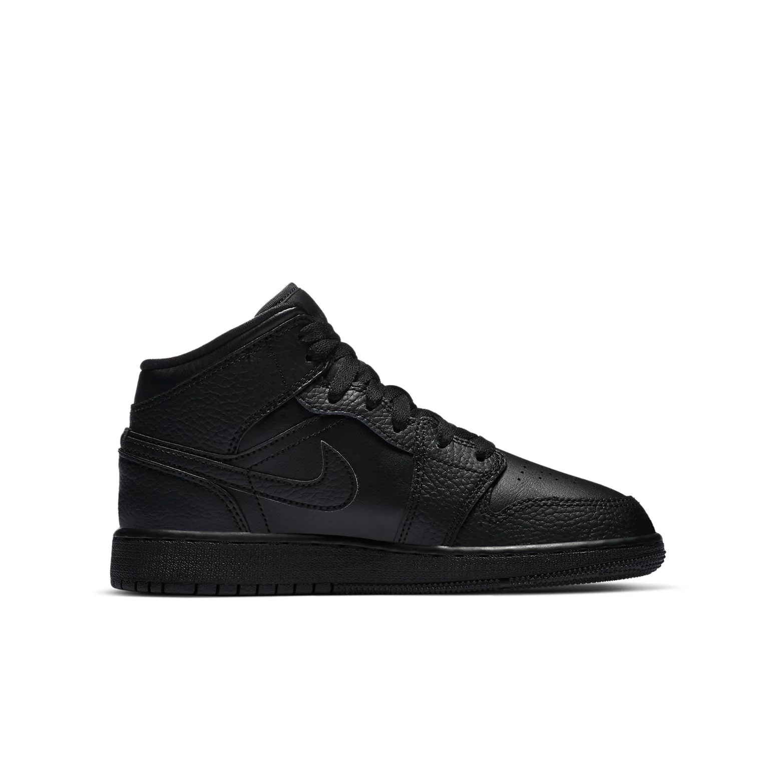 (GS) Air Jordan 1 Mid 'Triple Black' 2020 554725-091