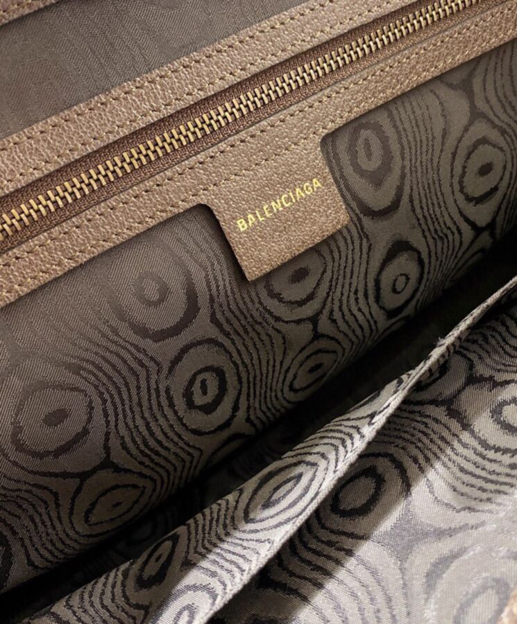 Balenciaga Hacker Graffiti Large Tote Bag Dark Coffee