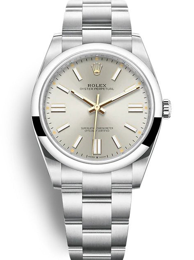 Replica Rolex Oyster Perpetual Lady 41mm Silver Dial 124300