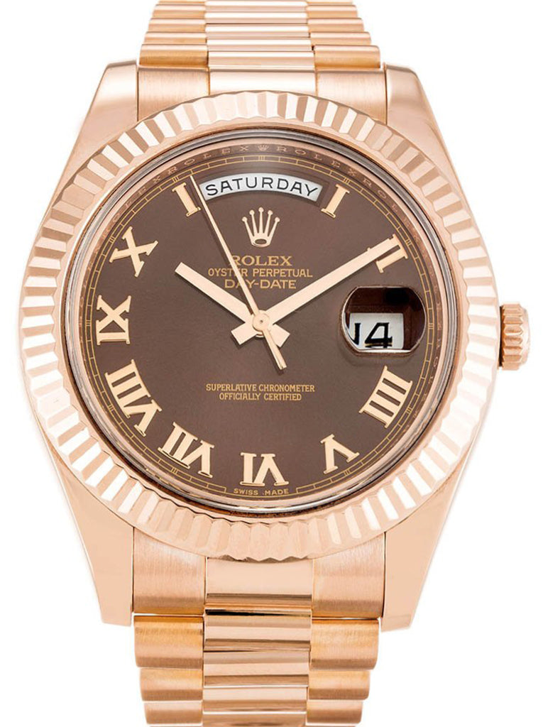 Replica Rolex Day-Date II 41mm Chocolate Dial 218235