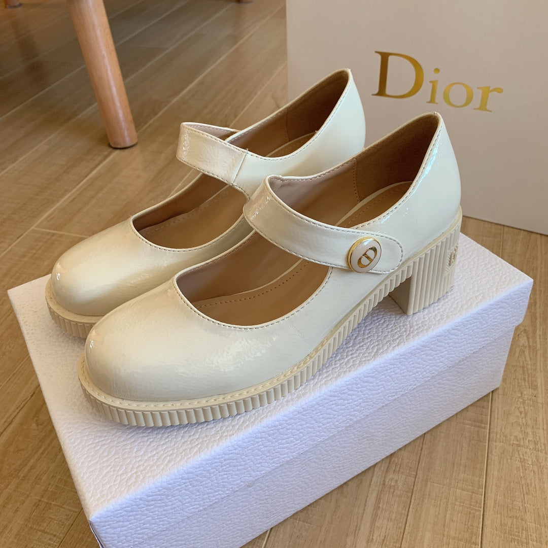 2023 Lucky star enamel buckle high heels