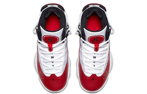 (GS) Air Jordan 6 Rings 'White Red' 323419-120