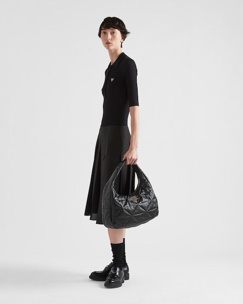 Prada Large. topstitched nappa-leather bag