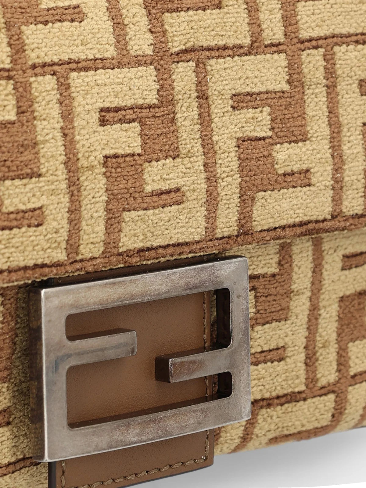 Fendi Baguette Monogram Jacquard Midi Shoulder Bag