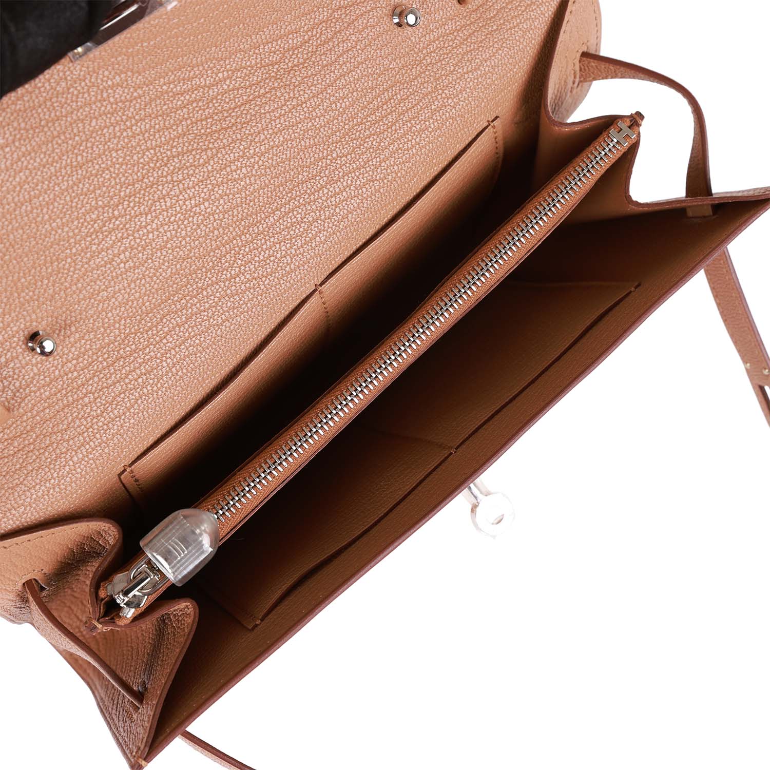 Hermès Kelly Wallet To Go Quebracho Chevre Palladium Hardware