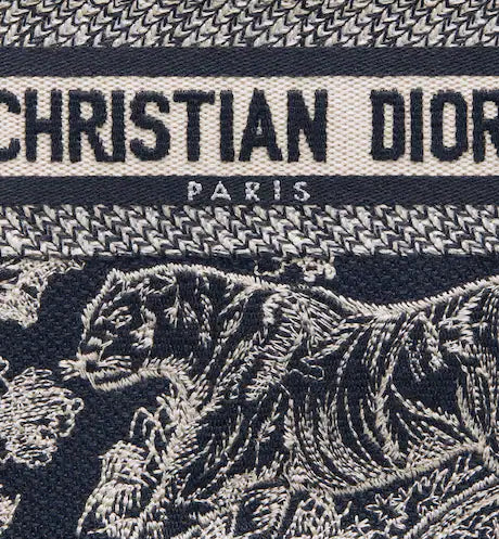 MINI DIOR BOOK TOTE PHONE BAG Blue Toile de Jouy Reverse Embroidery (13 x 18 x 5 cm)