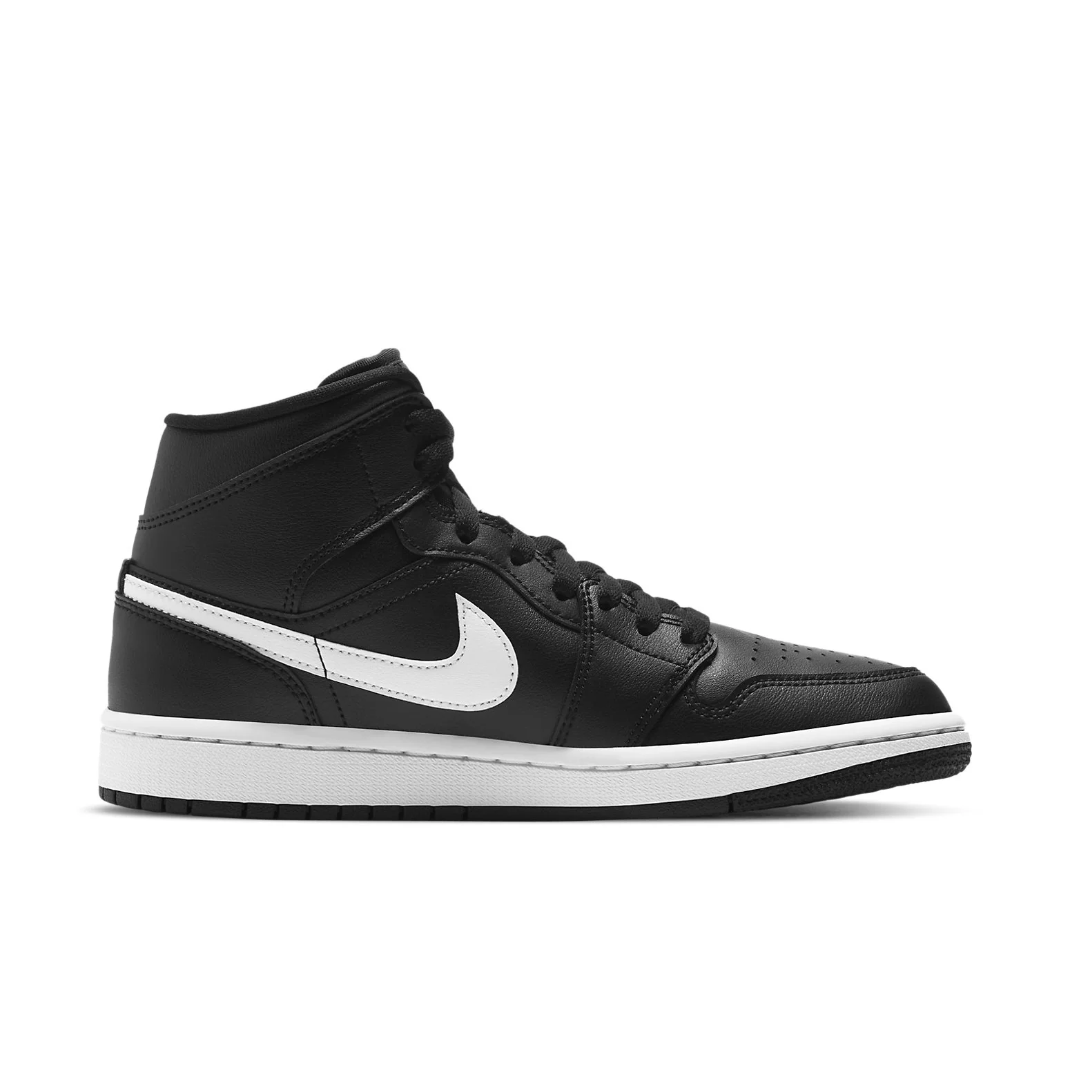 (WMNS) Air Jordan 1 Mid 'Black White' BQ6472-011