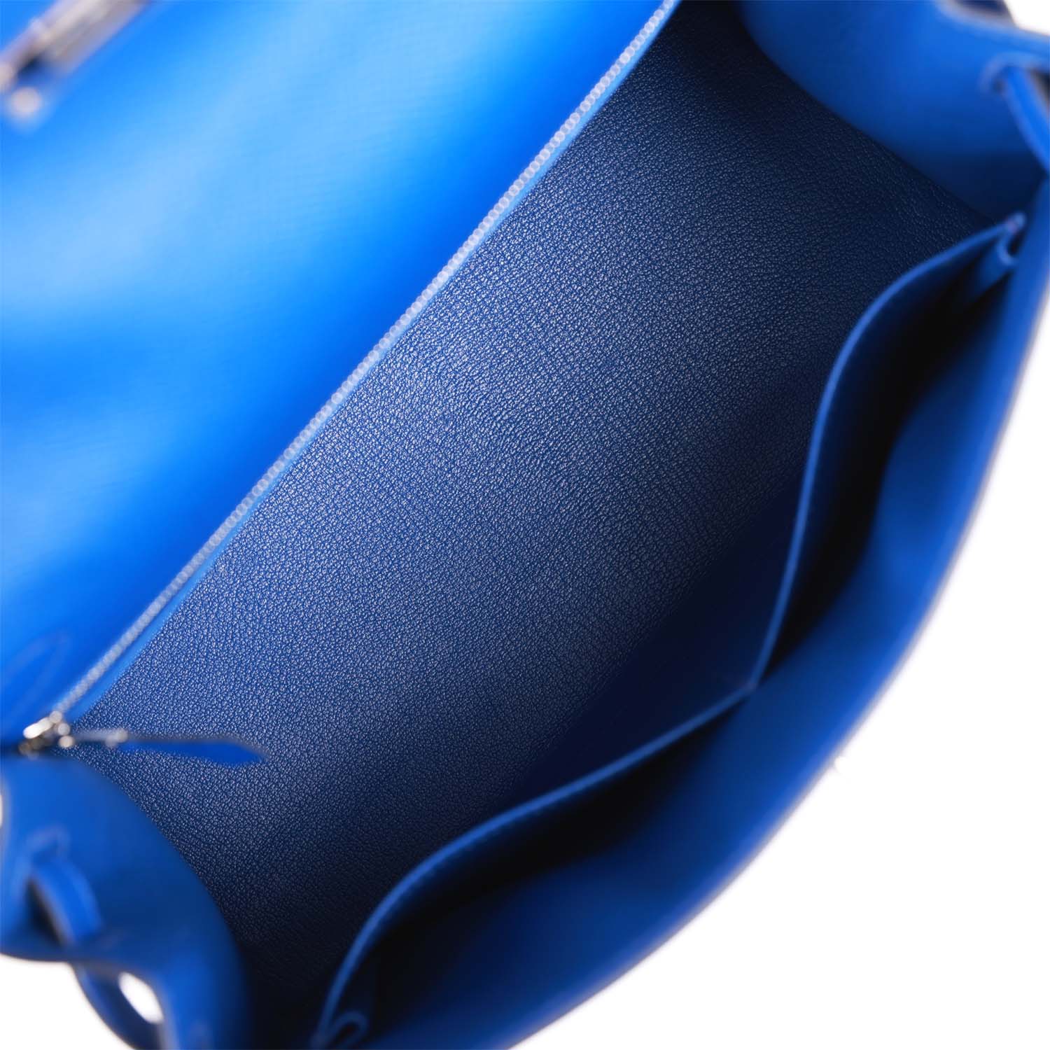 Hermès Bleu Royal Epsom Sellier Kelly 28cm Palladium Hardware