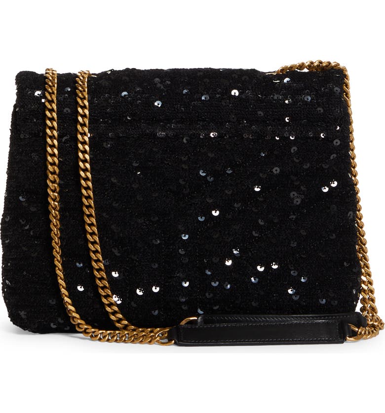YSL Loulou Small Chain Bag in Quilted 'Y' Leather Satin and Sequins