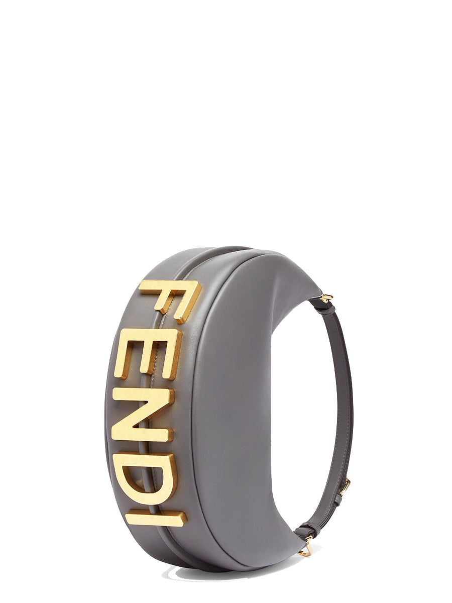 Fendi Fendigraphy Small in Dark Grey Leather Bag