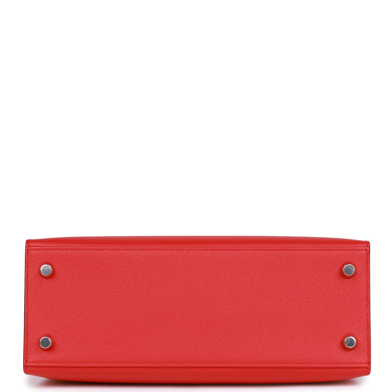 Hermès Kelly Sellier 25 Rouge de Coeur Verso Epsom Palladium Hardware