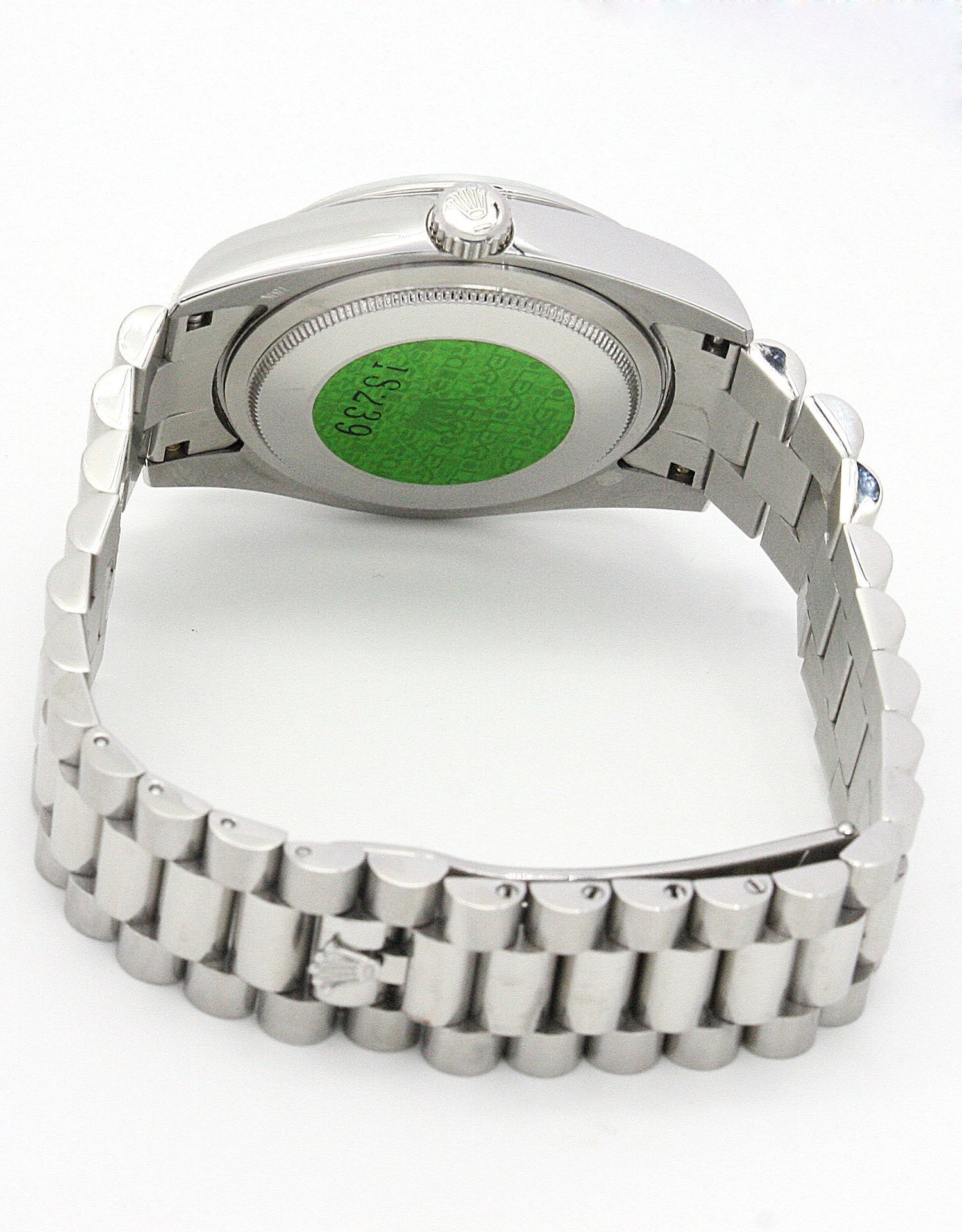 Replica Rolex Day-Date 36mm Green and Silver with Diamonds Dial 118346