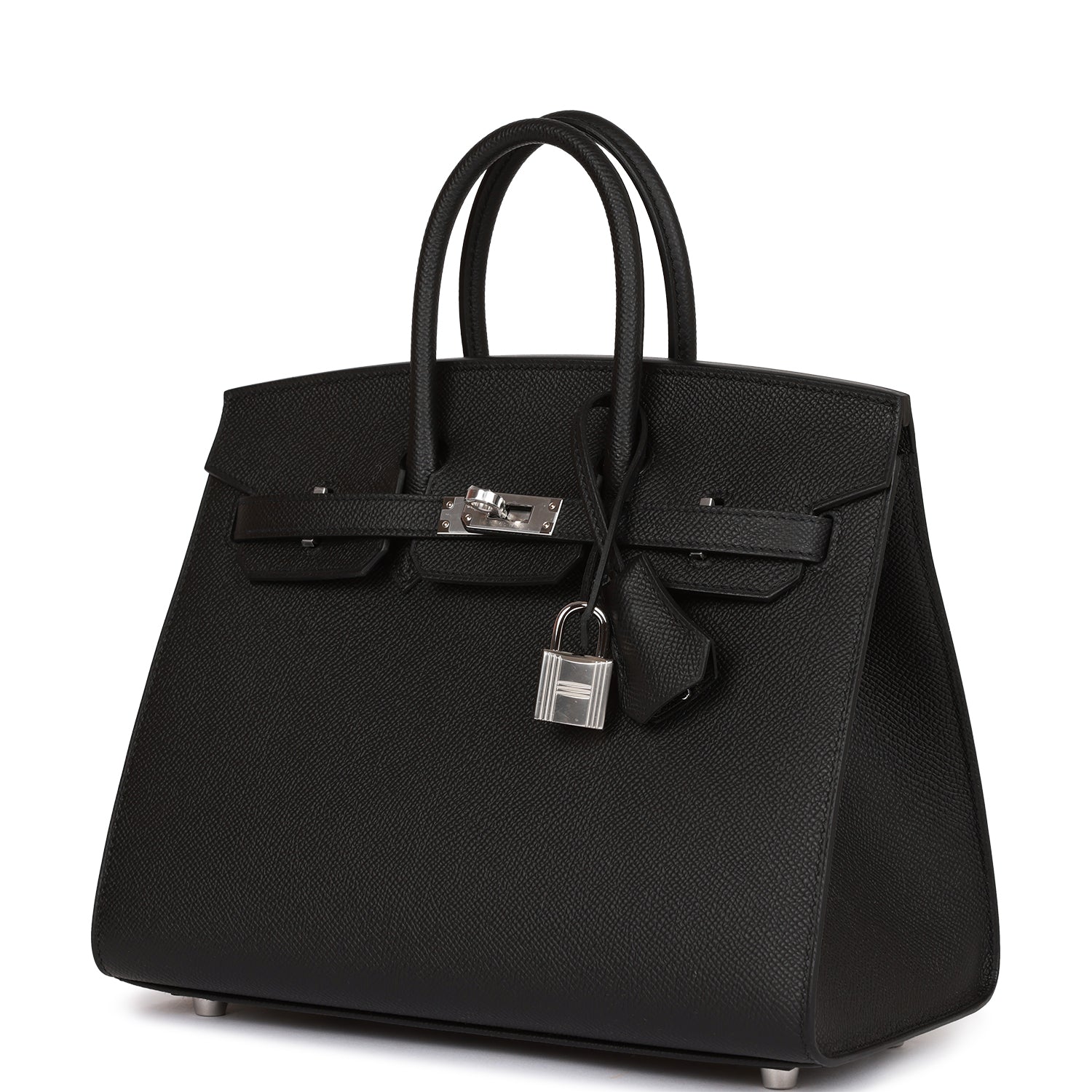 Hermès Birkin Sellier 25 Black Epsom Palladium Hardware