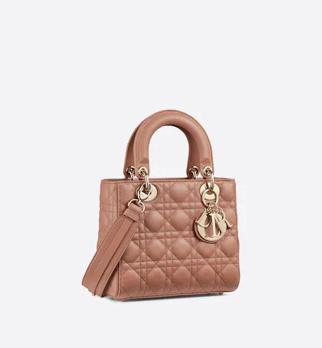 SMALL LADY DIOR MY ABCDIOR BAG Blush Cannage Lambskin