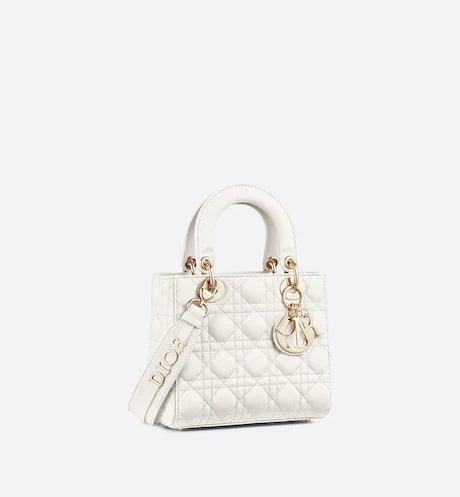 SMALL LADY DIOR MY ABCDIOR BAG Latte Cannage Lambskin